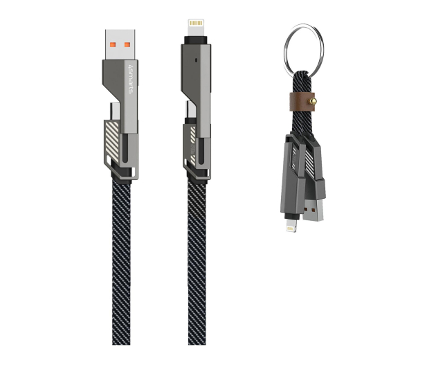 4smarts ComboCord Flat 240W USB/USB-C/Lightning 1.5m + brelok - 1535853 - zdjęcie